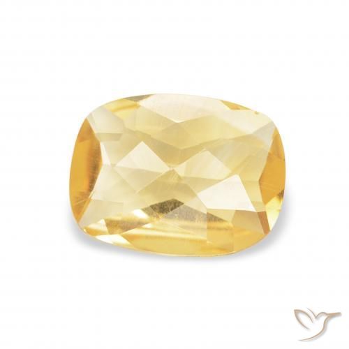 0.81克拉天然黄水晶，软垫，VVS