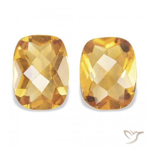 2.00ctw 天然 Medium Light-Golden 黄水晶, 软垫, VVS-VS