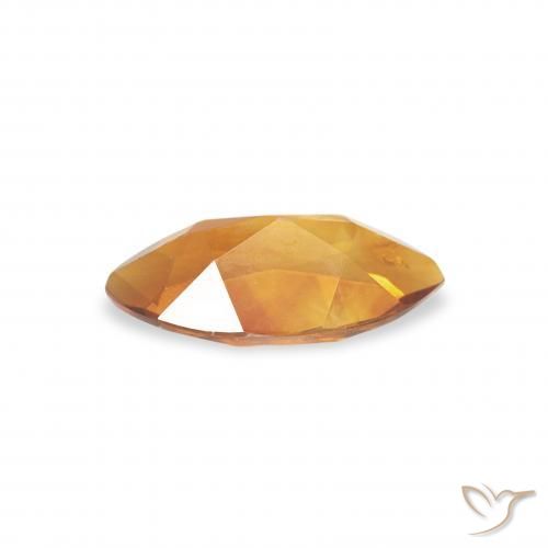 0.49克拉天然黄水晶，榄尖形，VVS