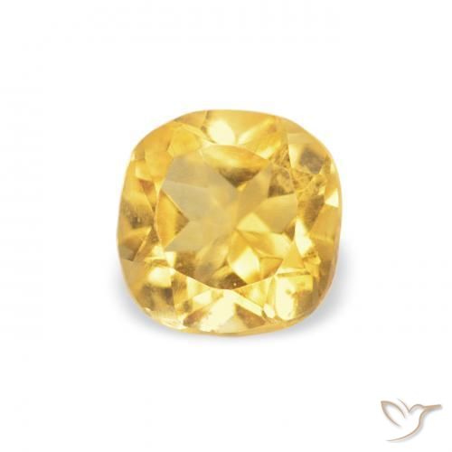 0.44克拉天然黄水晶，软垫，VVS-VS