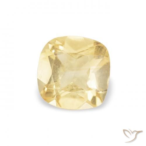 0.37克拉天然黄水晶，软垫，VVS-VS