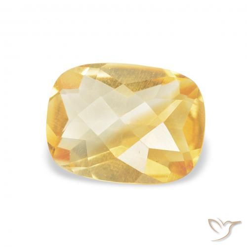 0.97克拉天然黄水晶，软垫，VVS-VS
