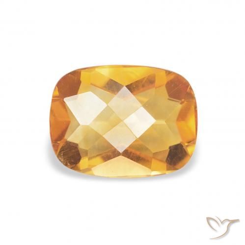 1.10ct 天然 Medium Light Orange-Gold 黄水晶, 软垫, VVS-VS