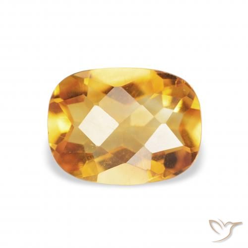 1.15ct 天然 金橙色 黄水晶, 软垫, VS