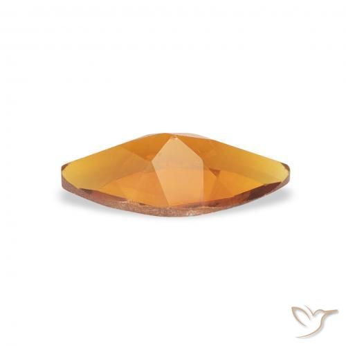 0.46克拉天然黄水晶，榄尖形，VS