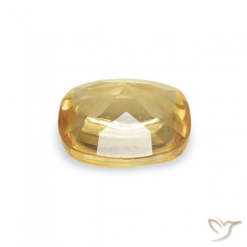 0.46克拉天然黄水晶，软垫，透明