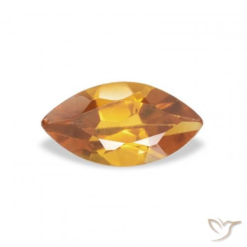 0.47ct 天然 中橙 黄水晶, 榄尖形, VS