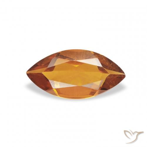 0.43ct 天然 橙棕色 黄水晶, 榄尖形, VS