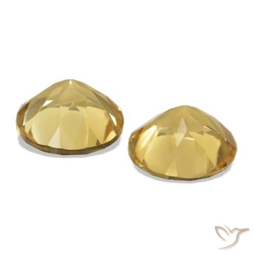 2.33克拉天然黄水晶，圆形切割，VS