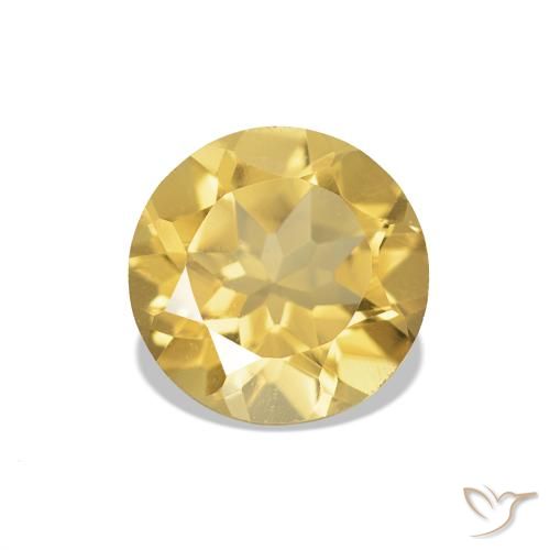 1.18ct 黄金色 黄水晶, 圆形的, VVS