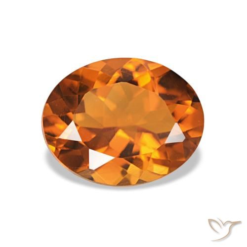 1.53ct Medium Dark-Orange 黄水晶, 椭圆形, VVS