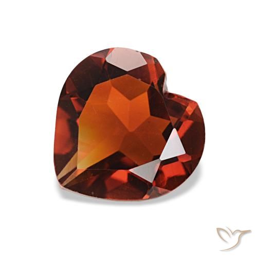 1.07ct Deep Orange - Brown 黄水晶, 心形, VVS