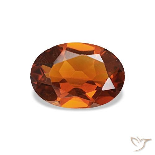 0.60克拉橙色 黄水晶, 椭圆形, VVS-VS