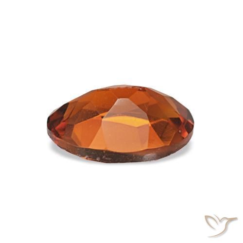 0.60克拉天然橙色黄水晶，椭圆形切割，6.9×4.9毫米，VVS-VS