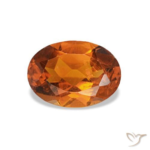 0.71克拉橙色 黄水晶, 椭圆形, VVS-VS