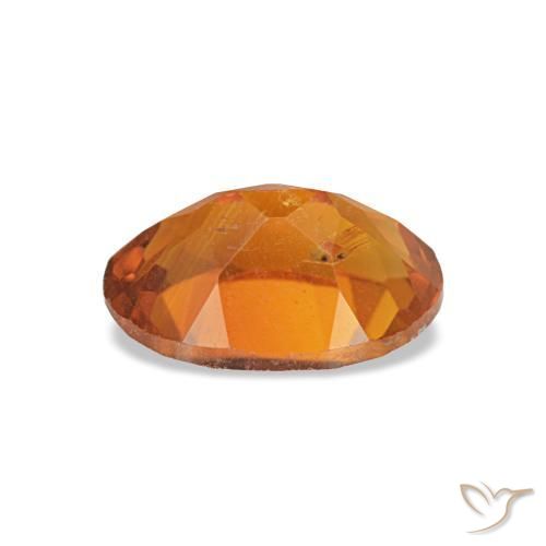 0.71克拉天然橙色黄水晶，椭圆形切割，7.1×5.1毫米，VVS-VS