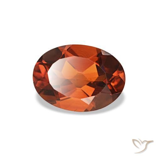 0.76克拉天然橙色黄水晶，椭圆形切割，7.2×5.2毫米，VVS-VS