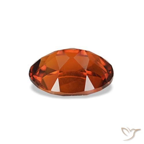 0.76克拉天然橙色黄水晶，椭圆形切割，7.2×5.2毫米，VVS-VS