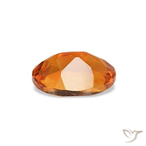 0.71克拉天然橙色黄水晶，椭圆形切割，7×5.1毫米，VVS-VS