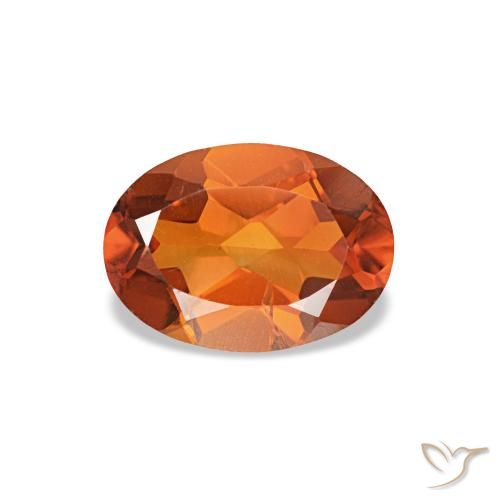 0.71克拉橙色 黄水晶, 椭圆形, VVS-VS