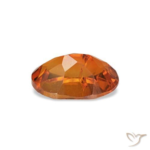 0.71克拉天然橙色黄水晶，椭圆形切割，7×5.1毫米，VVS-VS