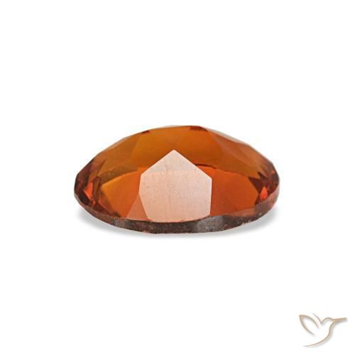 0.64克拉天然橙色黄水晶，椭圆形切割，7×5毫米，VVS-VS