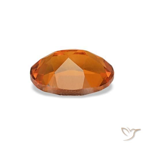 0.72克拉天然橙色黄水晶，椭圆形切割，7.1×5.1毫米，VVS-VS