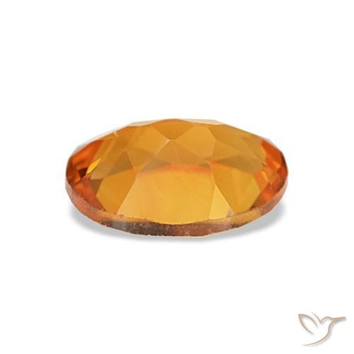 0.72克拉天然橙色黄水晶，椭圆形切割，7.2×5.2毫米，VVS-VS