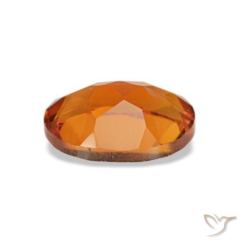 0.73克拉天然橙色黄水晶，椭圆形切割，7.1×5.1毫米，VVS-VS