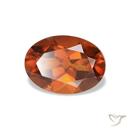 0.83克拉天然橙色黄水晶，椭圆形切割，7.1×5.1毫米，VVS-VS