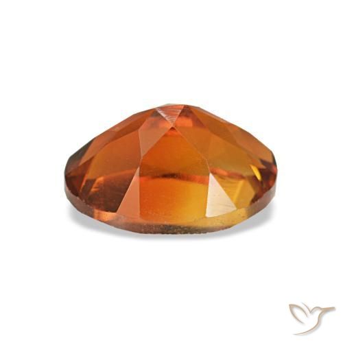 0.83克拉天然橙色黄水晶，椭圆形切割，7.1×5.1毫米，VVS-VS