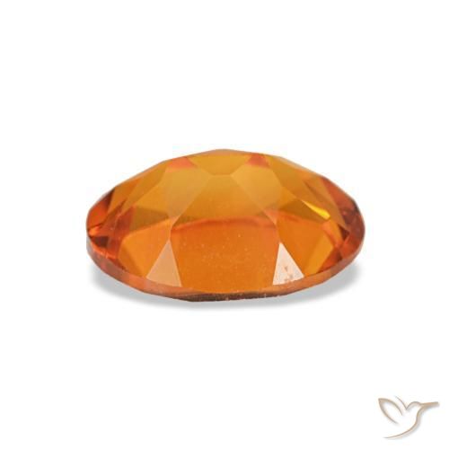 0.73克拉天然橙色黄水晶，椭圆形切割，7×5.1毫米，VVS-VS