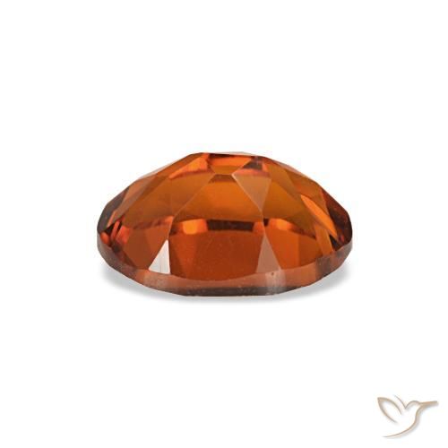 0.74克拉天然橙色黄水晶，椭圆形切割，6.9×5毫米，VVS-VS