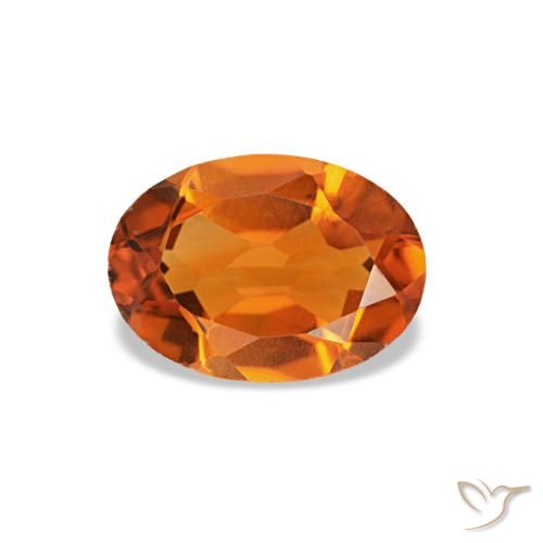 0.70克拉橙色 黄水晶, 椭圆形, VVS-VS