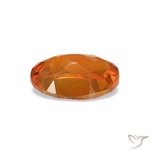 0.70克拉天然橙色黄水晶，椭圆形切割，7.1×5.1毫米，VVS-VS