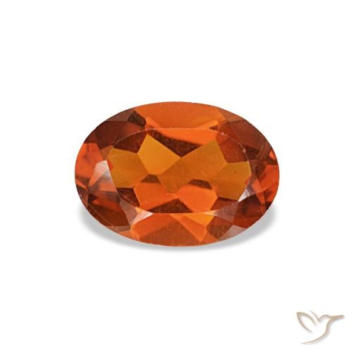 0.60克拉橙色 黄水晶, 椭圆形, VVS-VS