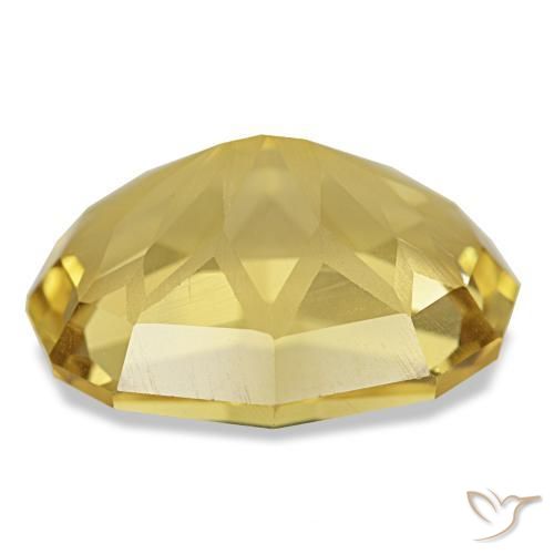 9.03克拉天然黄色黄水晶，椭圆形切割，15.9×13.2毫米，VVS