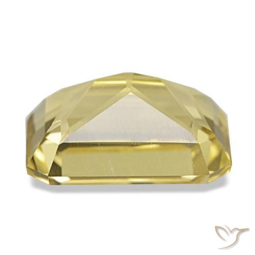 5.62克拉天然黄色黄水晶，祖母绿式切割，13.1×9.2毫米，VVS