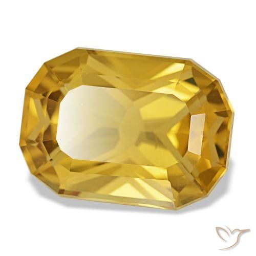 10.70克拉天然金色黄水晶，垫形剪裁，16.6×11.8毫米，VS