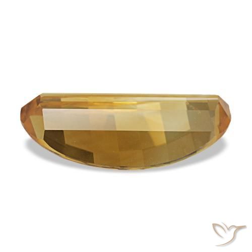 2.18克拉天然金色黄水晶，椭圆形切割，13.9×7毫米，VVS