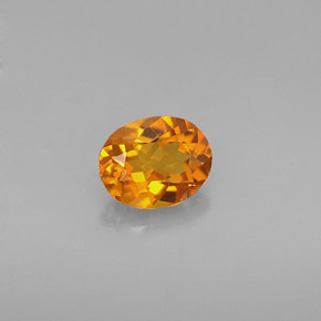 0.54克拉天然橙色单斜硅镁石，椭圆形切割，5.8×4.6毫米，VVS-VS