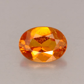 0.53克拉天然橙色单斜硅镁石，椭圆形切割，6.2×4.6毫米，VS