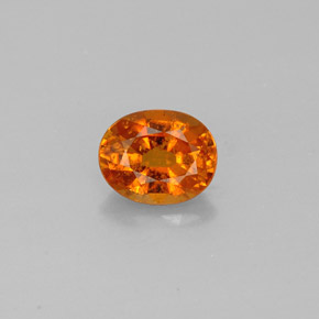 0.92克拉天然橙色单斜硅镁石，椭圆形切割，6.8×5.5毫米，SI