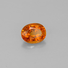 0.92克拉天然橙色单斜硅镁石，椭圆形切割，6.8×5.5毫米，SI