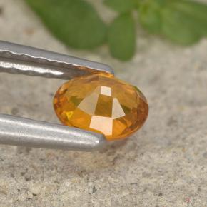 0.33克拉天然橙色单斜硅镁石，椭圆形切割，4.7×3.7毫米，VS-SI
