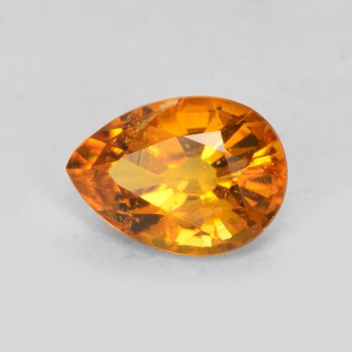 0.71克拉天然橙色单斜硅镁石，梨形，6.7×4.8毫米，SI-I1