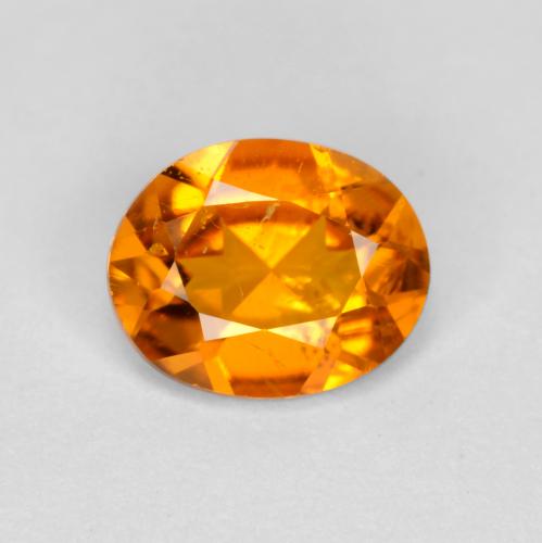 0.54克拉天然橙色单斜硅镁石，椭圆形切割，6.1×4.9毫米，SI
