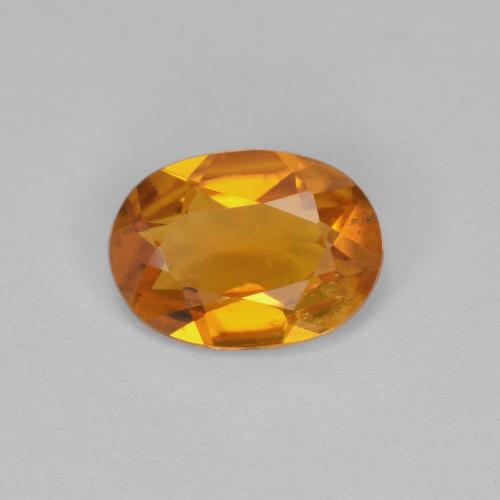 0.90克拉天然橙色单斜硅镁石，椭圆形切割，7.9×5.7毫米，VS-SI