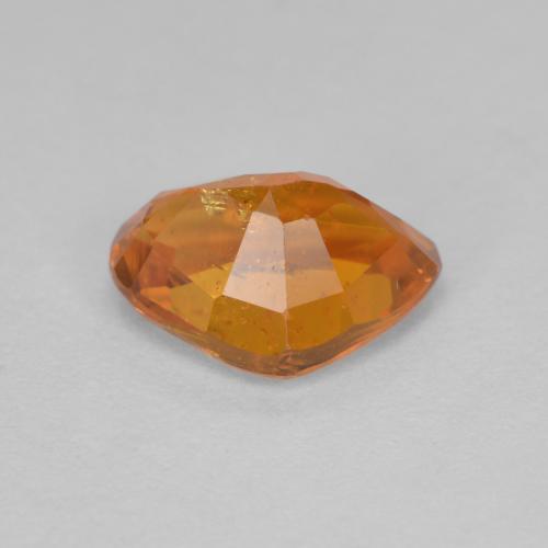 1.59克拉天然橙色单斜硅镁石，梨形，8.5×6.3毫米，VS-SI