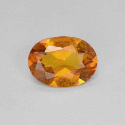 0.94克拉天然橙色单斜硅镁石，椭圆形切割，7.8×5.8毫米，SI